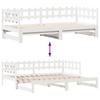 Pull Out Daybed with Drawers Without Mattress White 90x190 Cm