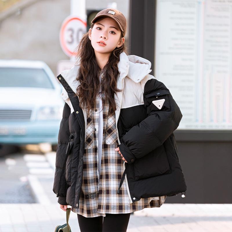 Girls' Hooded Down Jacket - 2023 Winter Coat for Teens, Warm & Thick, Suitable for 13-Year-Olds
