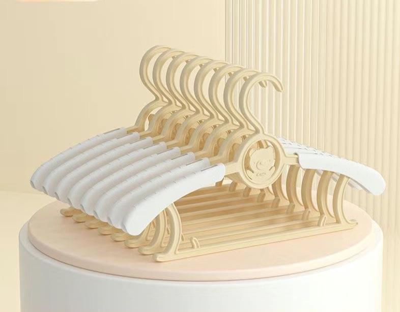 5/10/20Pcs Extendable Baby Nursery Closet Hanger Space Saving Kids Non-slip Clothes Hanger for Girl Boy Toddler Kids