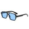 Trendy Retro Men's Sunglasses Double Bridge UV400 Protection Rivets Sun Glasses Square Designer Pilots Shades for Women Men