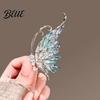 Butterfly Brooch Rhinestone Wing Lapel Pin Sweater Women Cardigan Coat