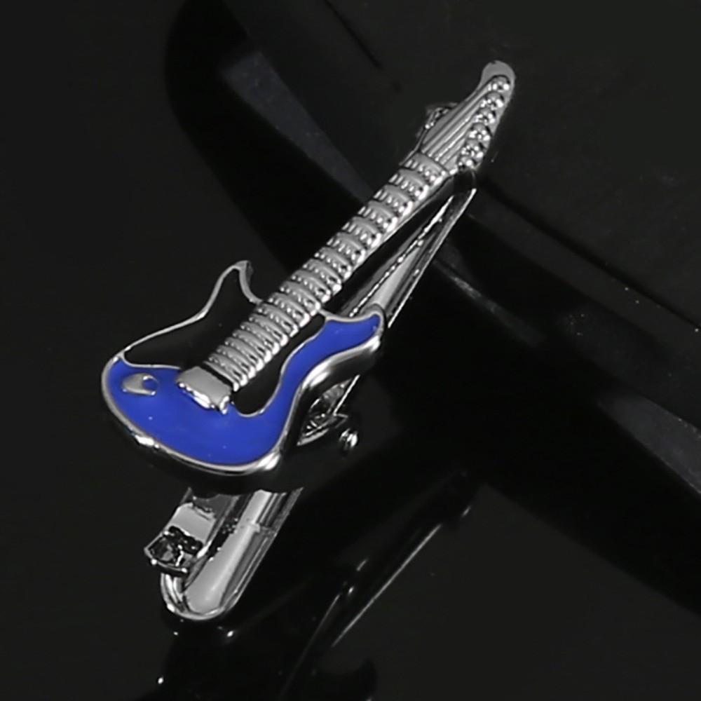 

Punk Music SeriesTie Pin Instrument Necktie Buckle Fashion Guitar Tie Clip Concert синій