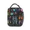 Mortal Kombat 2 Character Squares Insulated Lunch Bags Leakproof Lunch Container Cooler Bag Tote Lunch Box College Bento Pouch