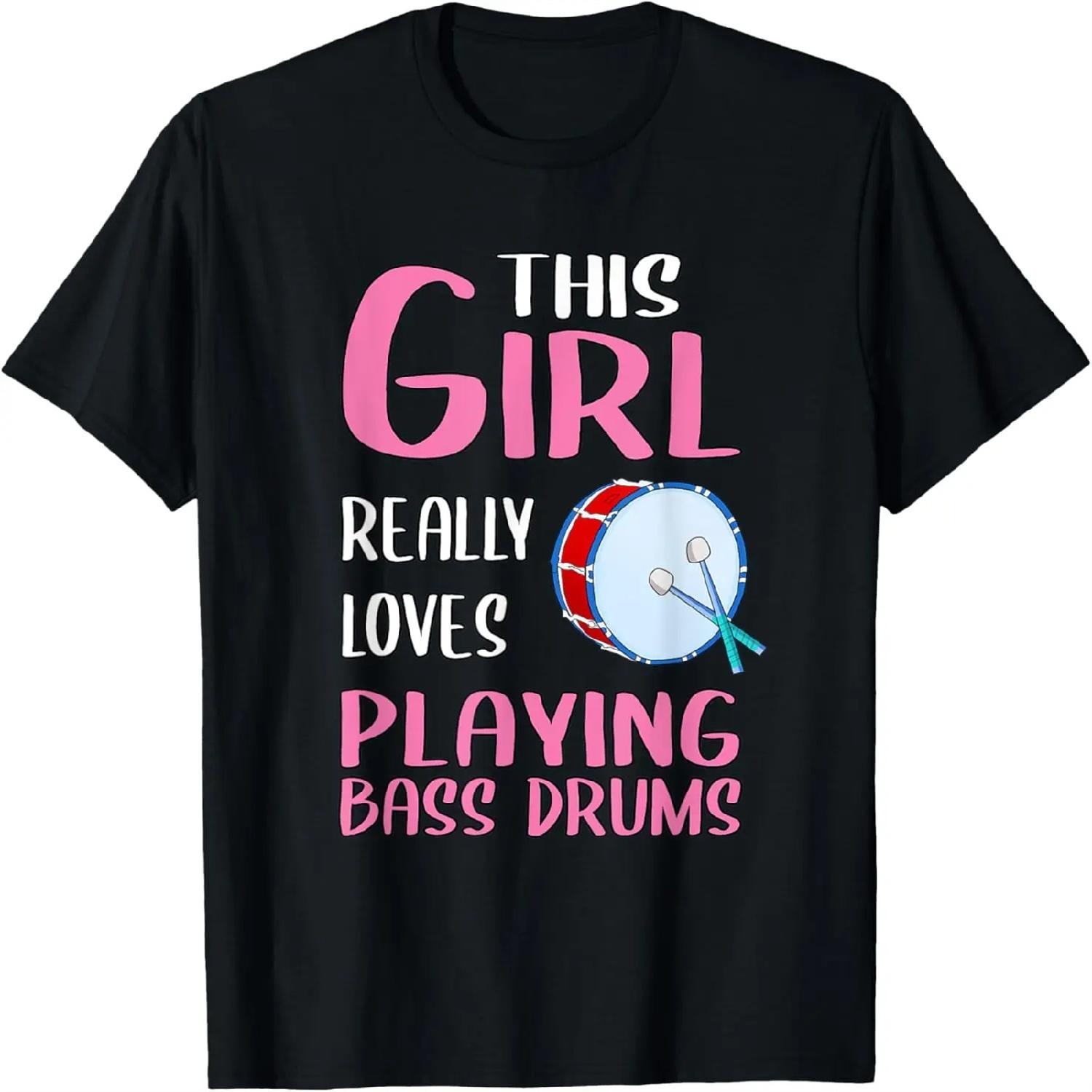 

Womens Gift This Girl Really Loves Playing Bass Drums T-Shirt XXXXXL різнокольоровий