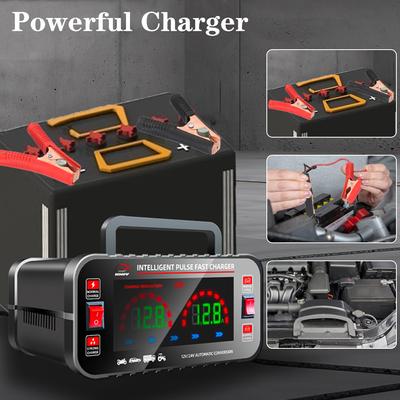 24V/12V Household Storage Batteries Chargers 150W Intelligent Pulse Repair For Lead Acid Batteries Truck RV Car Battery Chargers