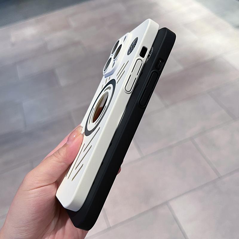 For iPhone 15 Pro Max Luxury Magsafe Magnetic Color PC Frame Phone Case For iPhone 11 12 13 14 Plus Lens Protective Cover