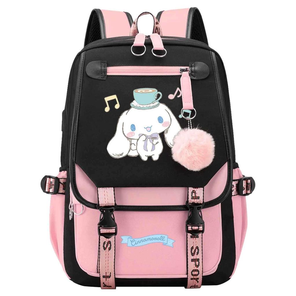 Big-Eared Puppy Cartoon Periphery Korean Version Of Junior High School Cute Large-Capacity Load Reduction Backpack