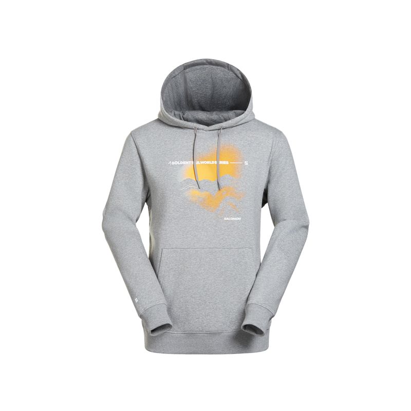 

SALOMON Худи M Gts Outdoor с капюшоном в горном стиле, толстовка с длинным рукавом для мужчин, худи светло-серого цвета C25287 M