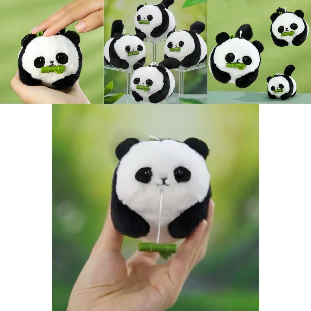 Cute Panda Plush Keychain Rope Toy Bag Pendant Gift For Kids And Adults
