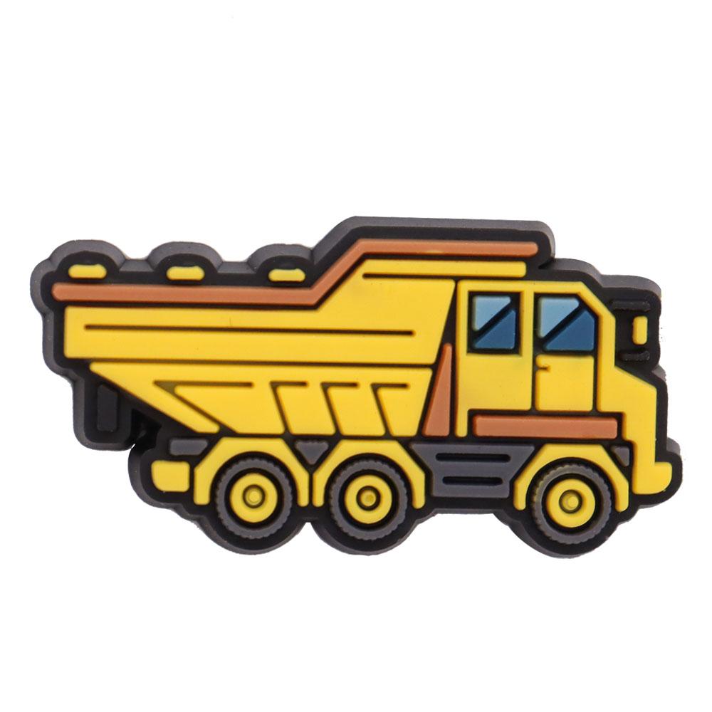 1Pcs PVC Mix Construction Vehicle Excavator Boys Buckle Clog Cool Children Cranes Car Shoe Charms Accessories Shoe Charm