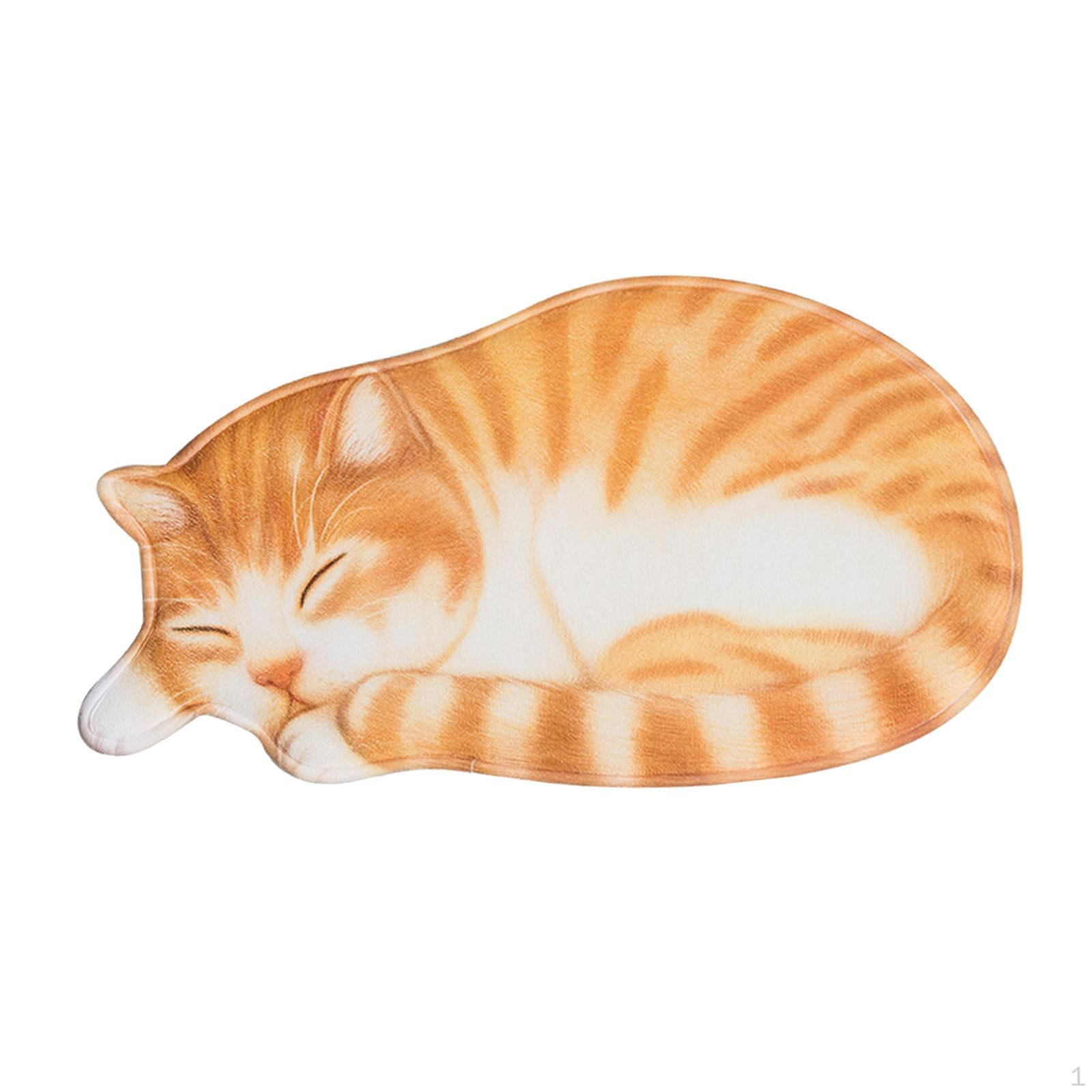 

Коврик в форме спящего кота, коврик для домашнего декора Yellow white