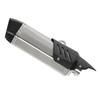 Motorcycle Exhaust Tip 304 Stainless Steel Carbon Fiber Cover Universal for 38‑51mm DiameterSilver