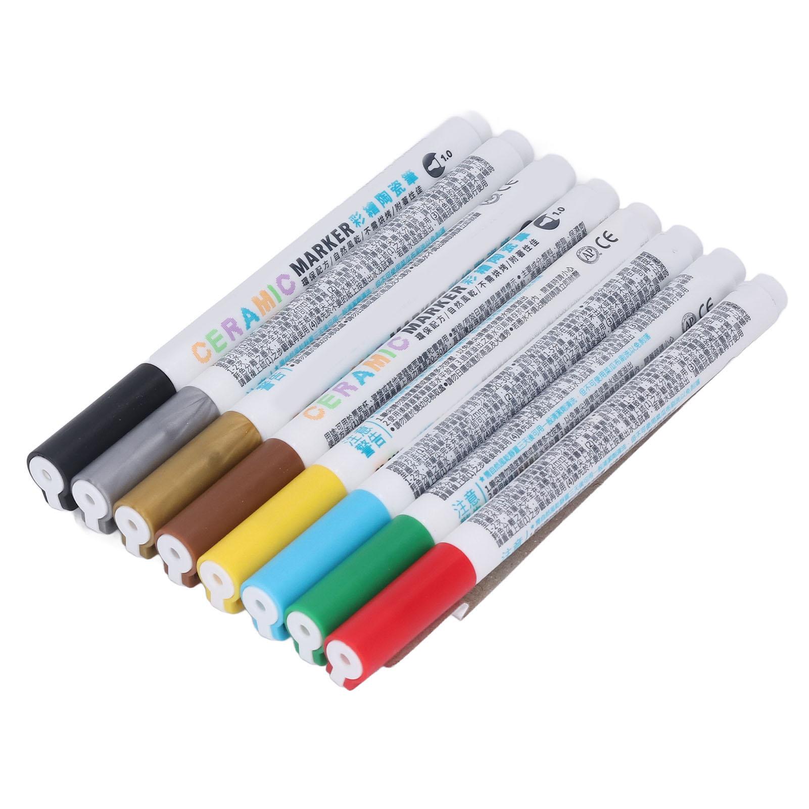 

Фарбування керамічного маркера прямого гідравлічного переднього прес-перо DIY виготовлення 8 кольорів без випікання керамічна художня ручка