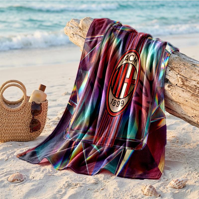 AC Milan Print Microfiber Beach Towel Quick Dry Absorbent Large Towel For Beach Swimming Travel