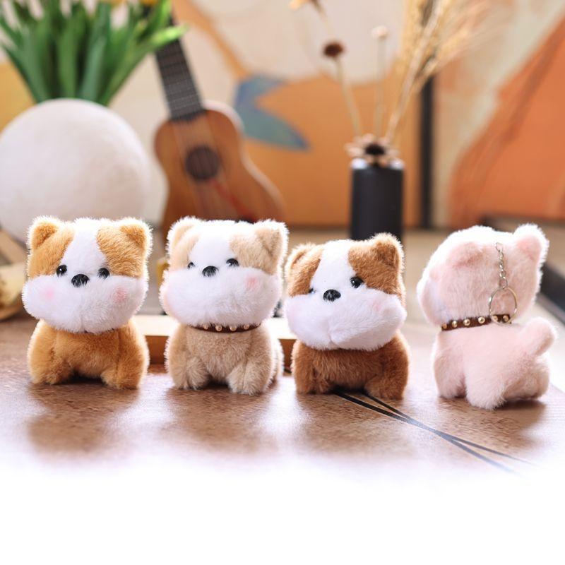 Puppy Toy Cute Keychain Animal Plush Super Soft Backpack Pendant Teens For