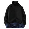 Men's One-Piece High-Neck Fleece Sweater, Autumn & Winter Thickened Warm Wool Knit Base Layer