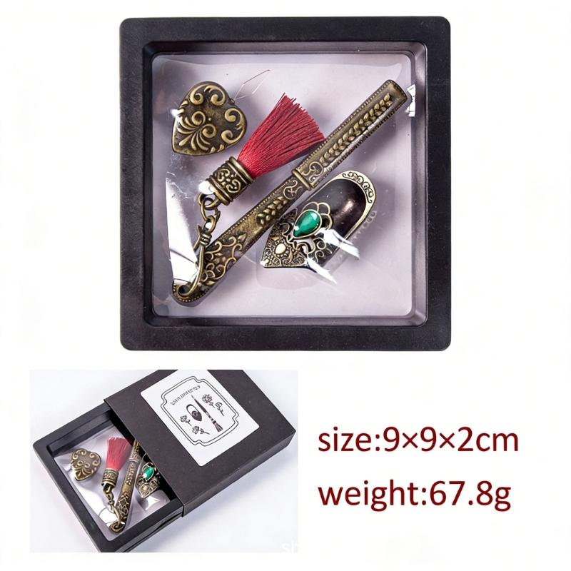Retro Metal Seam Ripper With Magnetic Needle Threader And Thimble Finger Cover For Sewing Clothing Repair and Tailoring