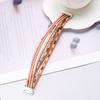 Multilayer Brown Leather Bracelet For Women Fashion Creative Bohemian Handmade Woven Magnetic Clasp Bracelet Jewelry Gift