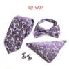 Men'S Waist Tie, Bow Tie, Pocket Towel, Cuff 4-Piece Set, Wedding Gift At Work