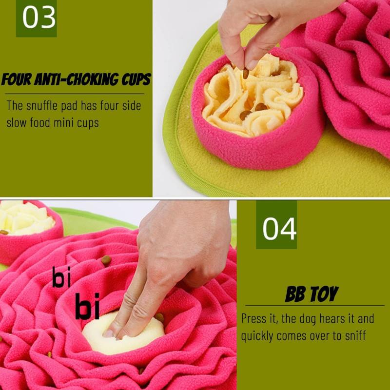 Dog Snuffle Mat Toy Mental Stimulation Training Non-Slip Portable Scent Enrichment Pad Indoor Outdoor Use