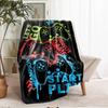 Game Controller Theme Printed Blanket - Perfect for Couch, Bed, Travel & Outdoor Use | Machine Washable, Cozy & Durable.