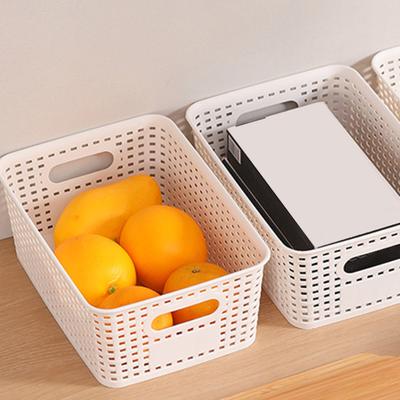 Yousheng 1/6Pcs Storage Baskets with Lid Large Capacity Hollow Breathable Design Stackable Decorative Storage Bin Toys Container