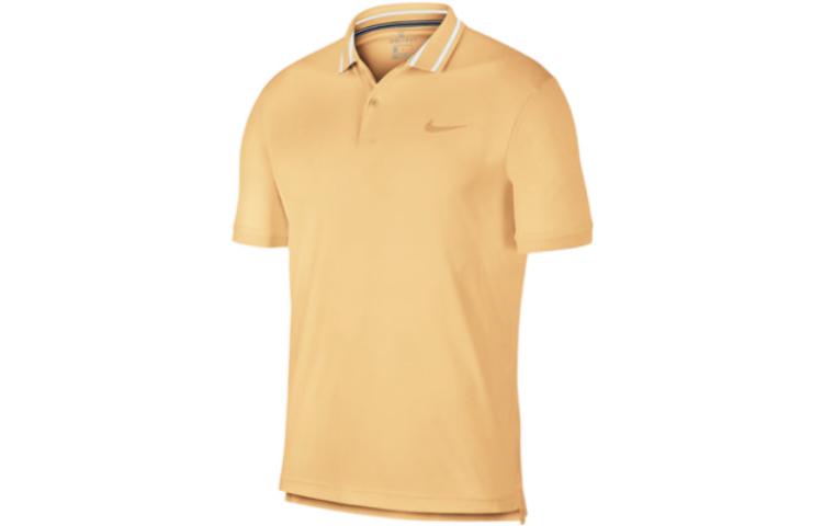 Nike Polo Shirts Men s Yellow Polo Collar Moderate Straight Fit BV1195-251 XL