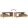 Coffee Table Artisan Oak 90x49x45 cm Wood Based Material