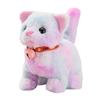 Interactive Plush Cat Toy with Walking and Meowing Realistic Stuffed Animal for Kids Perfect Gifts for Boys and Girls
