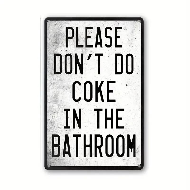 Hisun Tin Sign Vintage Funny Bathroom Turtle Quote Tin Signs Set Retro Humorous Toilet Etiquette Metal Wall Art Rustic Decor Plaques for Rest