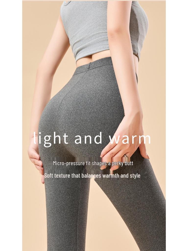 Velvet Autumn Women's Low Waist Double-Sided Brushed Warm Leggings