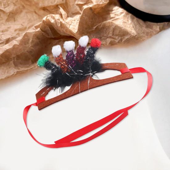 Pet Halloween Hair Accessories for Dogs Cats Furry Twisted Spring Headband Kitten Puppy Cosplay Costume for Halloween Christmas Party Photo Props