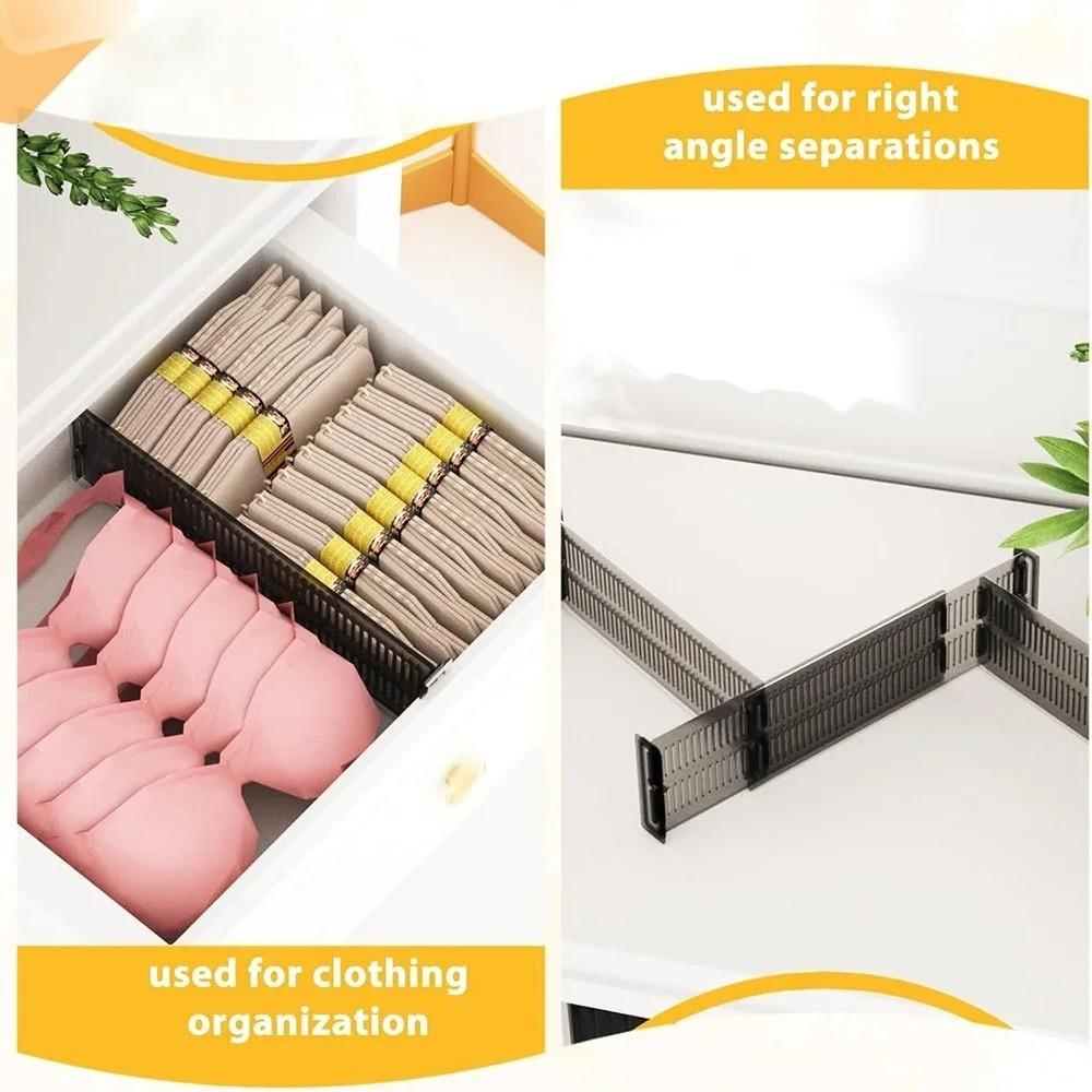 2/4/6Pcs Adjustable Drawer Partition Board 10.8-20inch Drawer Divider Organizers Bedroom Dresser