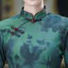 Modern Green Autumn Qipao 2025: Long Sleeve, High-End, Chinese Style