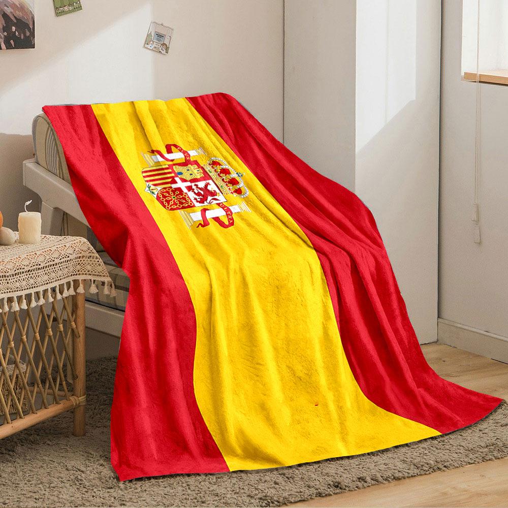 Spain National Flag Blanket for all seasons blanket lunch break throw gift