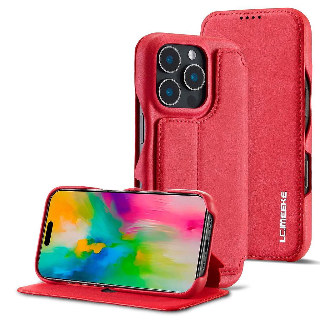 iPhone 16 Pro Max & 15 Plus Leather Flip Case with Card Holder
