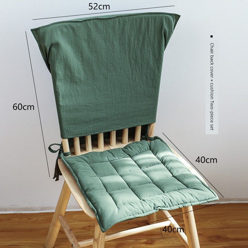 

2024 Новое поступление Хлопково-льняной чехол для стула Подушка Костюм Современный Минималистичный Тканевый Обеденный Для Дома Однотонный Защитный чехол для стула Табурет Army Green Chair cover