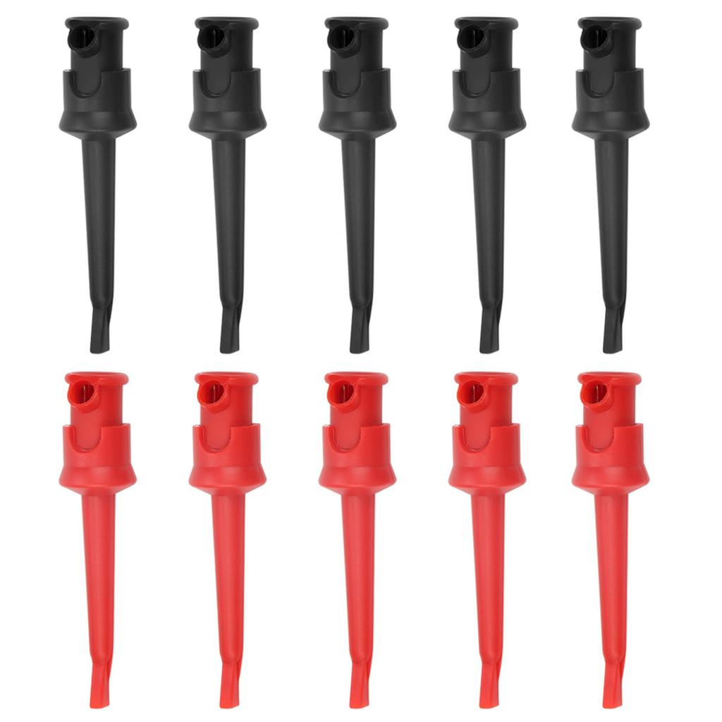 10pcs P5002 Multimeter Test Hook   Grabbers for SMt SMD IC D20 Cable Welding (Black&Red)