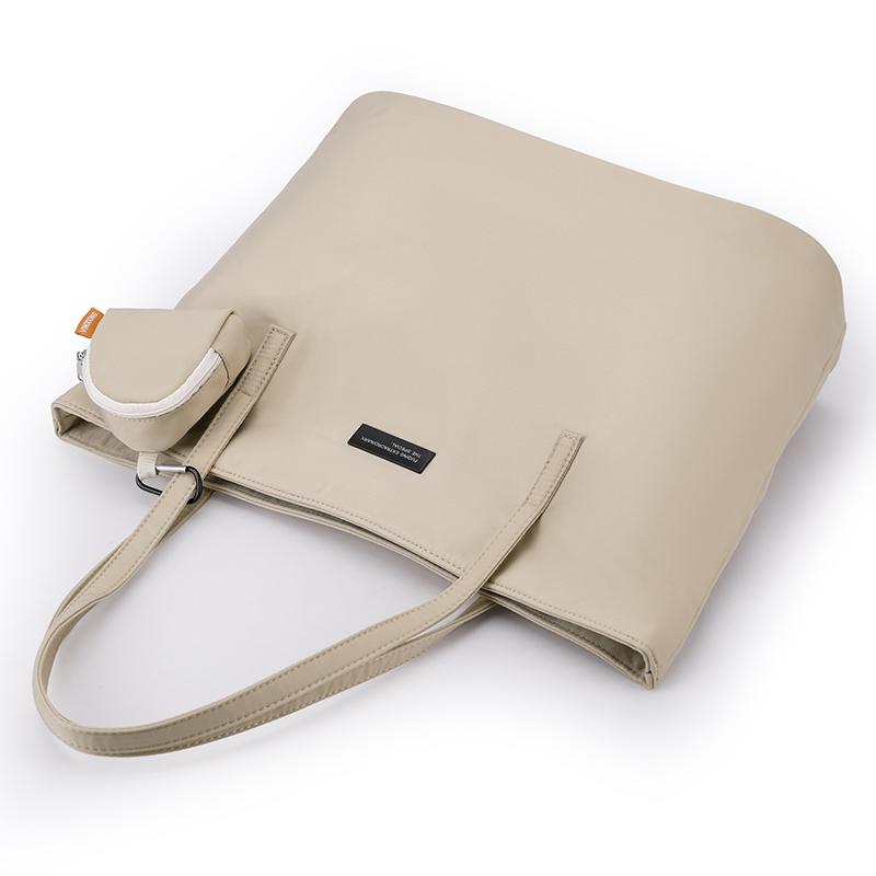 Women's Large Capacity Tote Bag Solid Color Shoulder Bag