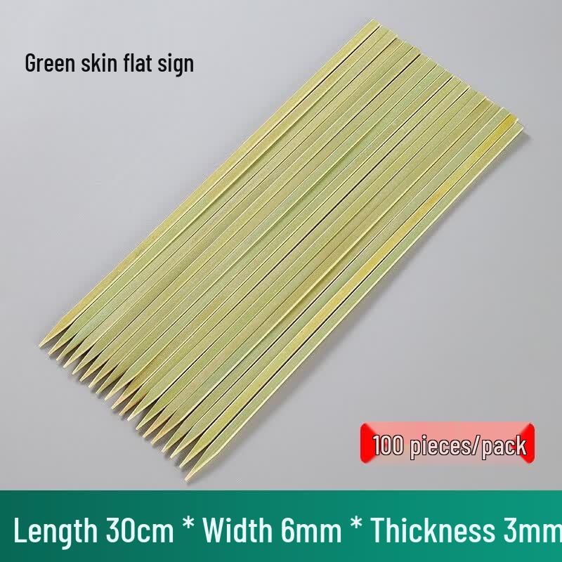 Плоские бамбуковые шпажки Oeny для якитори 30cm L x 6mm W x 3mm T