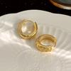 Light Luxury Crystal Circle Earrings Temperament Women Sparkling Earrings  For Women