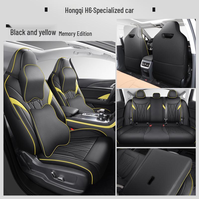 Universal Leather Car Seat Cushion for Hongqi H6 - New Model for All Seasons