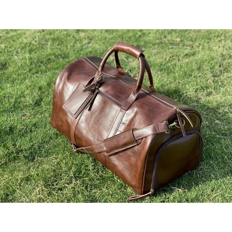 leather duffel weekender bag men duffle bag full grain leather overnight weekend bag travel gifts for him gym boyfriend holdall