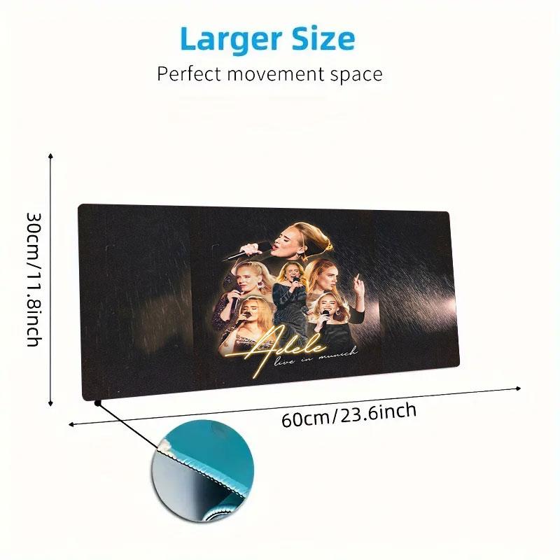 Adele Large Size Mouse Pad Large Gaming Table Cushion Non-slip Laptop Tablet Big Mousepad XXL Mat Mini PC Playmat With Lock edge