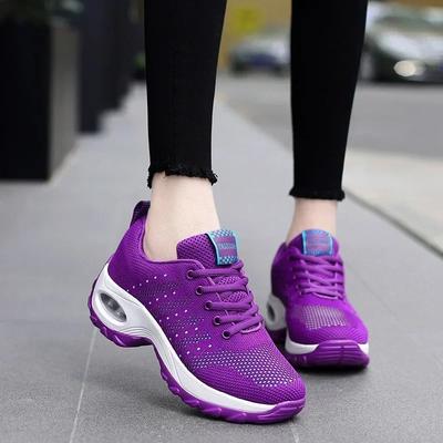Zapatillas de deporte para mujer, zapatos informales a la moda, zapatos femeninos de malla con cojín de aire de verano, cómodas zapatillas transpirables con aumento para mujer