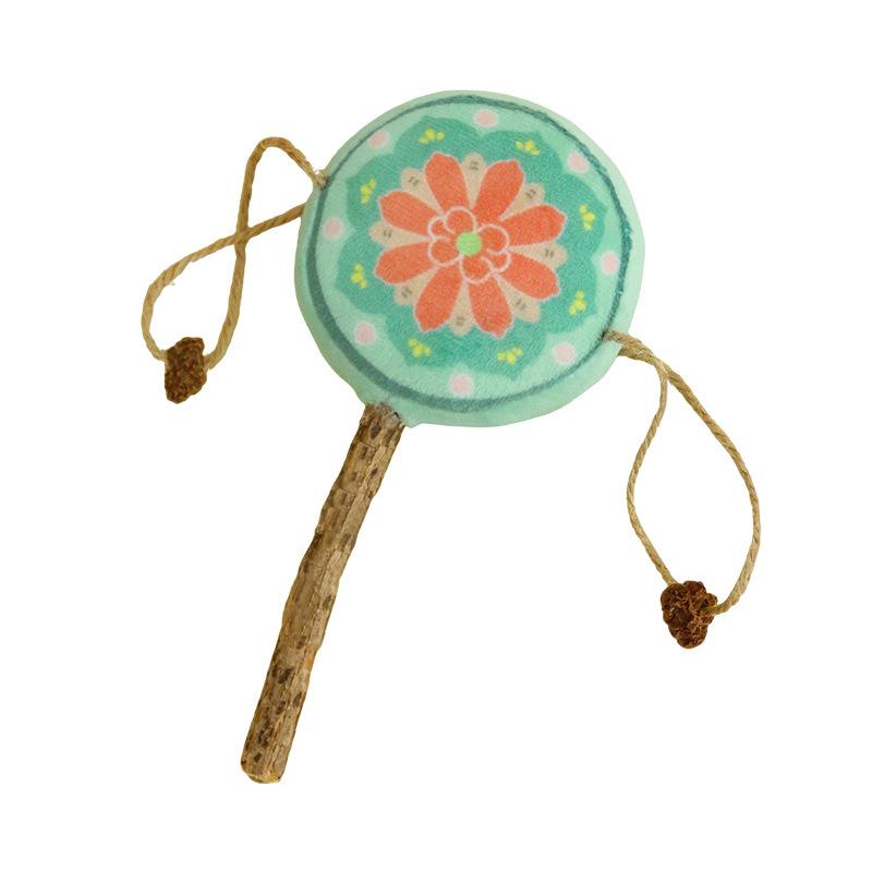 Creative Wood Polygonum Rattle Cat Toys Gall Fruit Bell Cat Molar Stick Self-hi Pet Supplies
