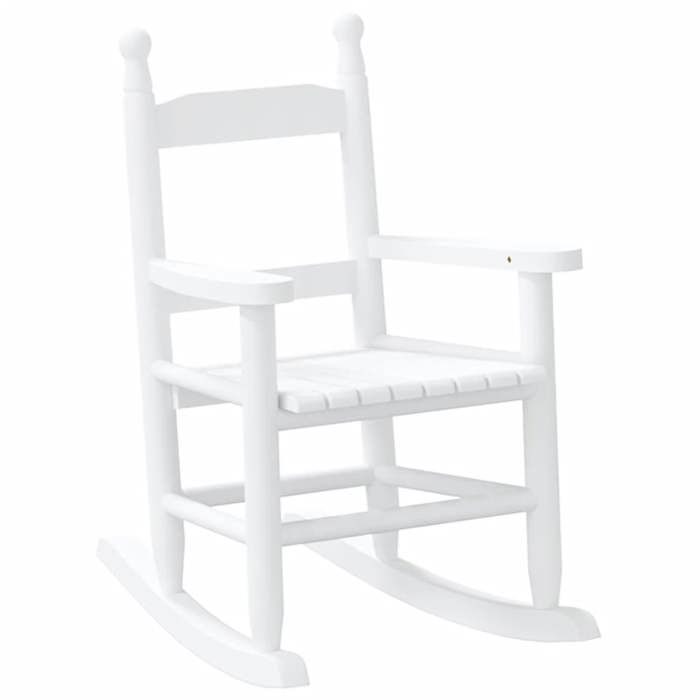 VidaXL Chaise à bascule enfants blanc bois de peuplier massif 4008881