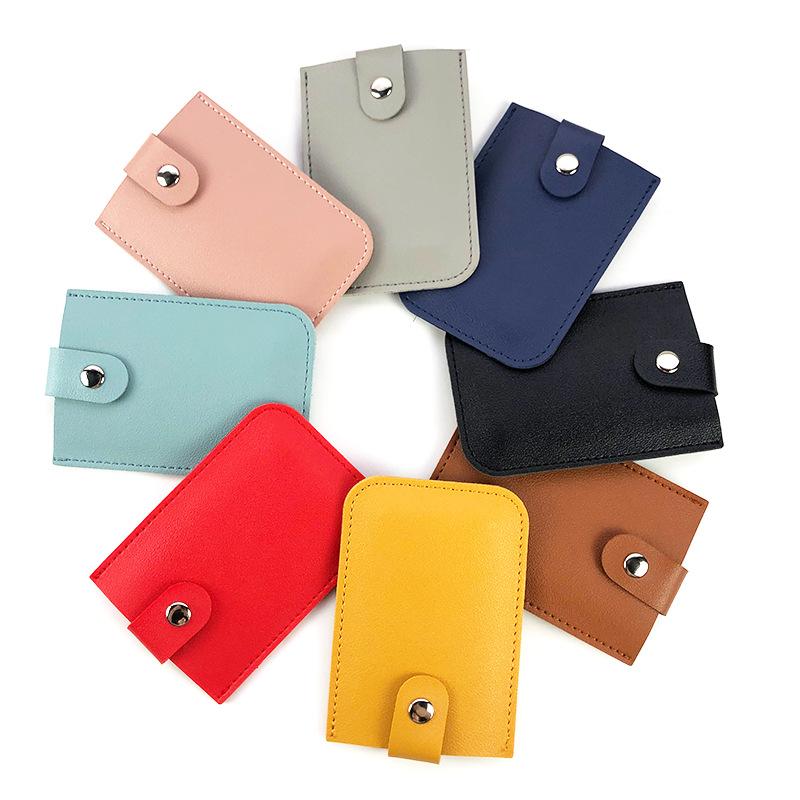 Borsa portacarte a cascata retrattile in pelle PU ispessita, logo personalizzabile, ampio spazio per carte, spedizione gratuita