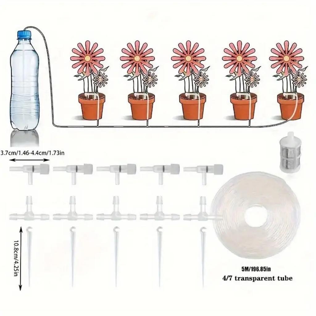 Gewächshaus Garten Tropfbewässerung Regulierventil Topfpflanzen Bewässerungsgerät Set Schlauch Bewässerung Sparen Mikro Tropfer