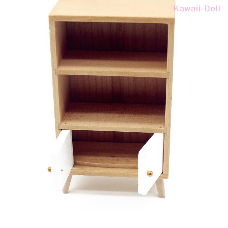 1Pcs Miniature Display Cabinet 1:12 Dollhouse Restaurant Bookshelf Furniture Decor Accessories